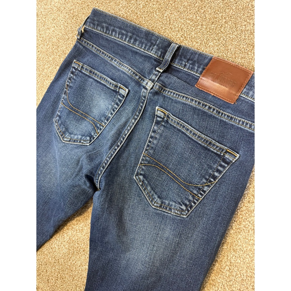 Hollister Epic Flex Slim Straight Jeans Medium Wash 29x32 Womens Indie Skater